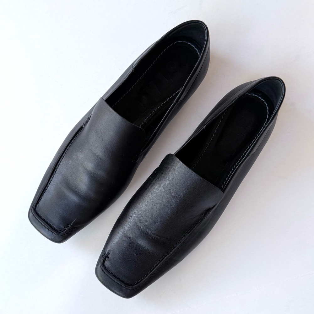 STAUD Becks Leather Loafers in Black 37.5 - Picture 8 of 16